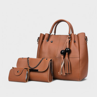 Nora. - Set de sac à la mode en 3 pièces avec frange
