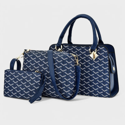 Nora. - Set de bourse géométrique de luxe en 3 pièces