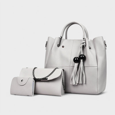 Nora. - Set de sac à la mode en 3 pièces avec frange