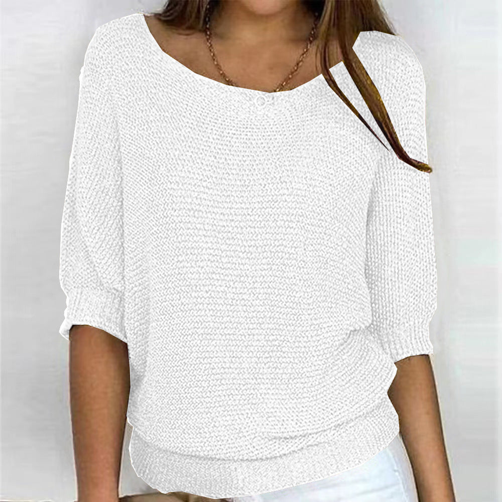 Pull Demi Manica Casual En Cotone