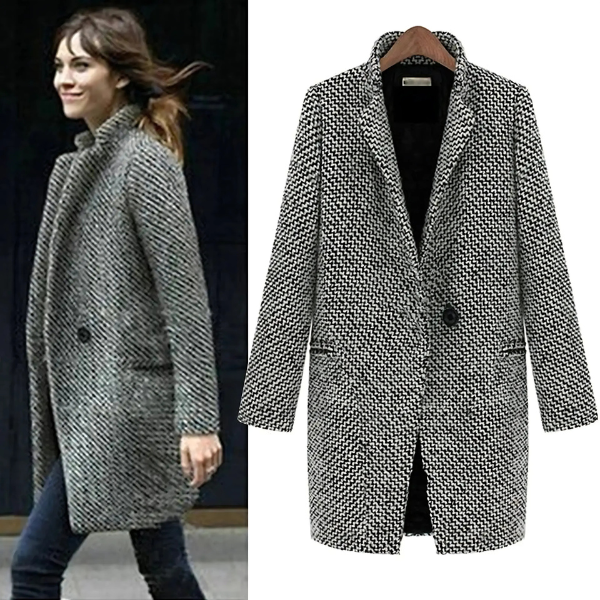 CHELSEA™ | MANTELLO LUNGO A RIGHE 