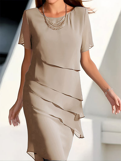 Robe plissée en mousseline de soie