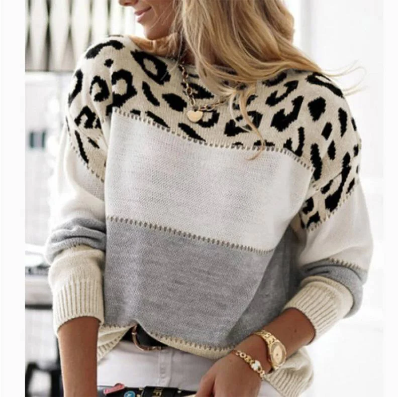 Cheyenne - Pull casual avec design léopard