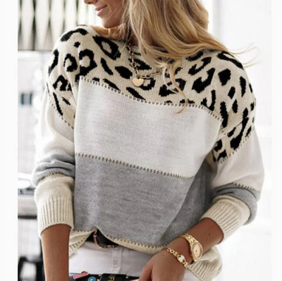 Cheyenne - Pull casual avec design léopard