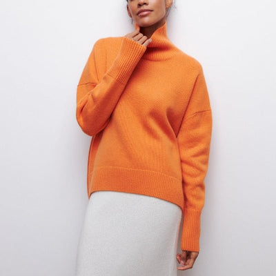 Pull Amélie Col Roulé Oversize En Cotone