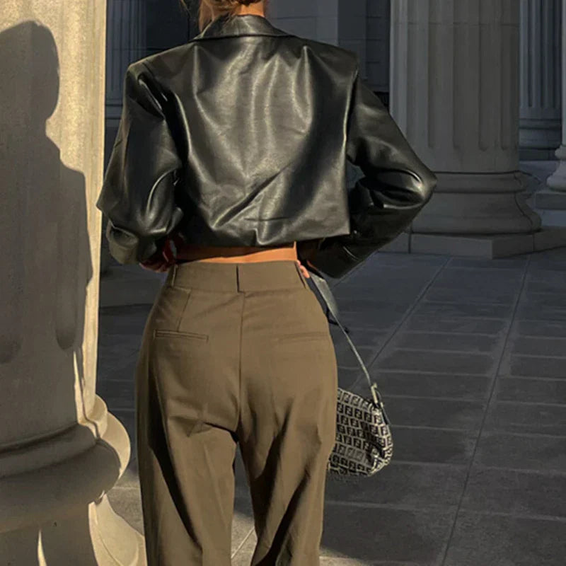Élise™ | Giacca en similpelle élégante