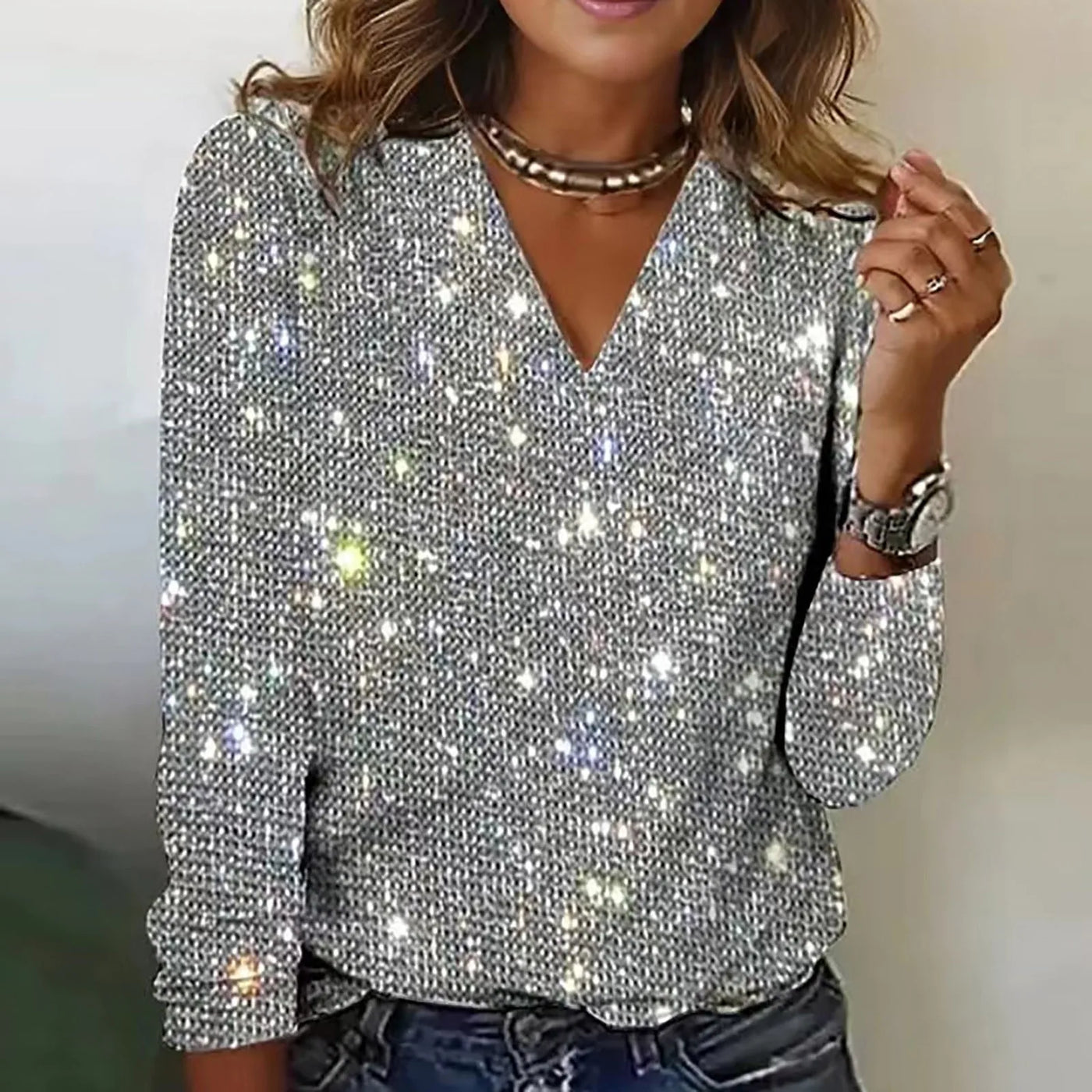 Haut à paillettes