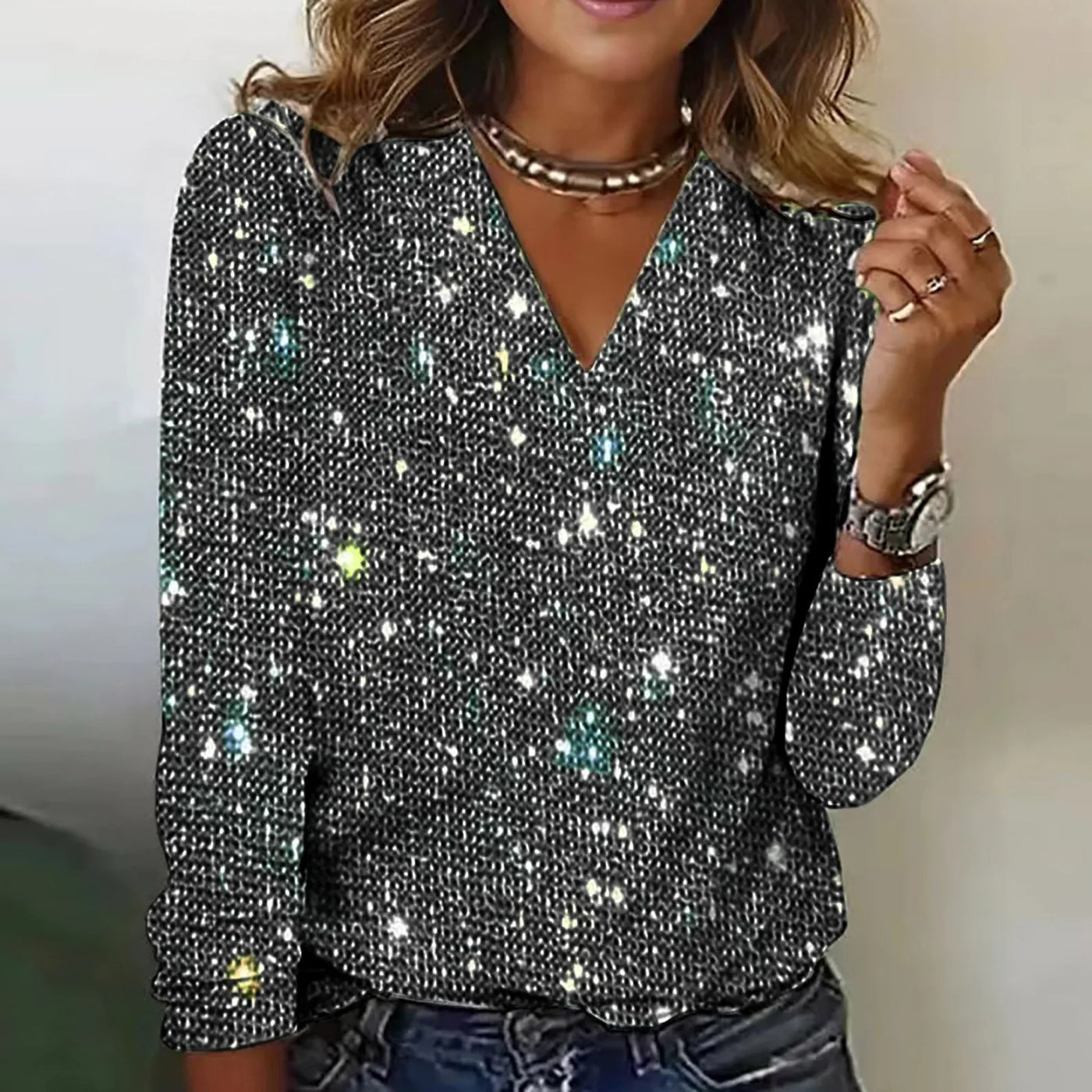 Haut à paillettes