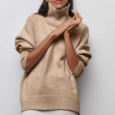 Pull Amélie Col Roulé Oversize En Cotone
