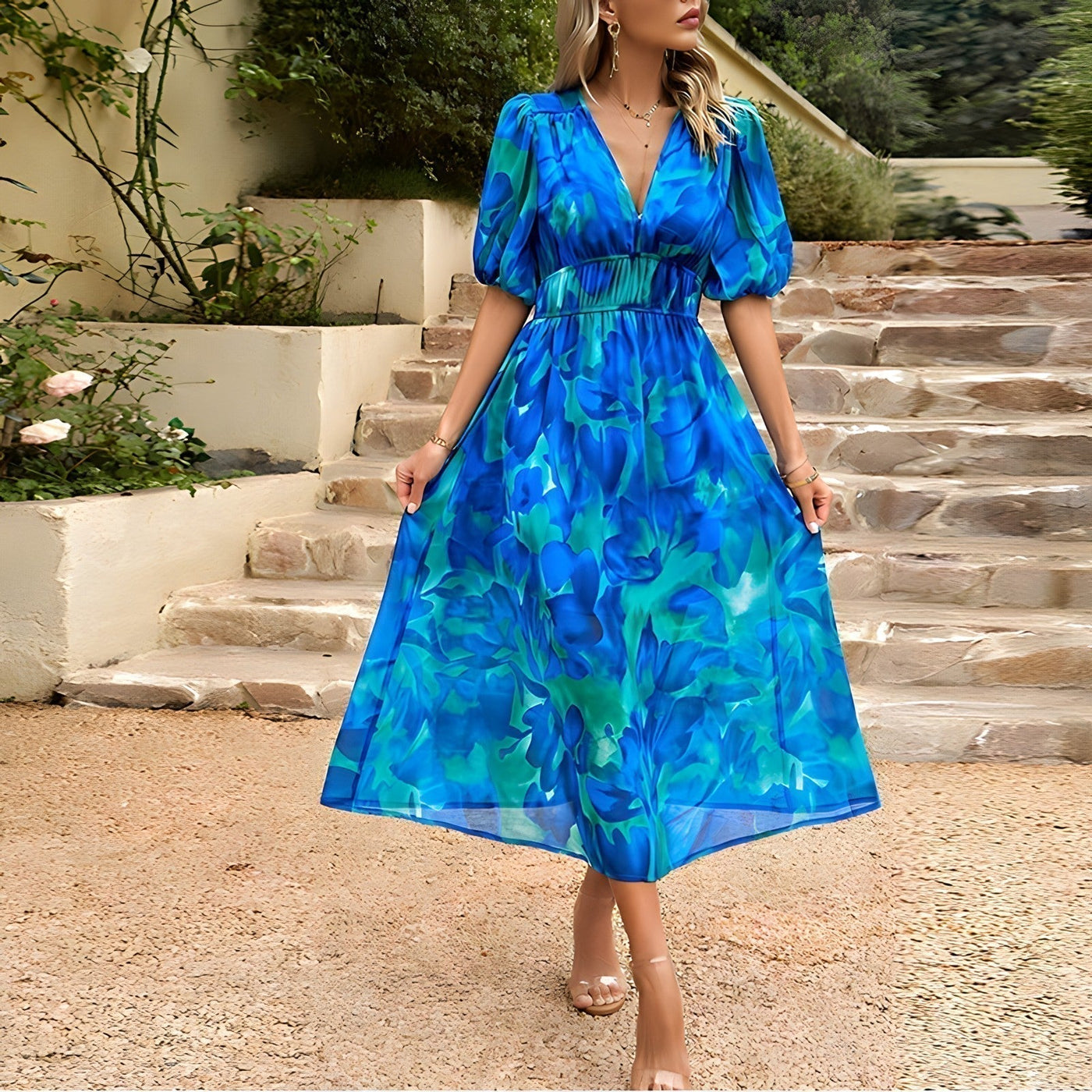 Isolde - Robe midi col V