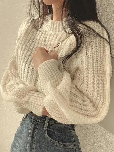 Léonie™ | Maglione Elegante à Maniche Lunghe