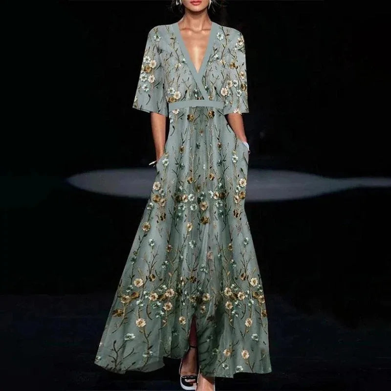 Jamie - Robe élégante à motif fleuri 