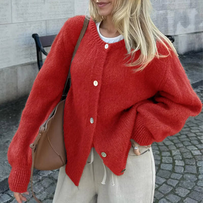 Amédée | Cardigan Fuzzy en Maglia con Bottoni per Donna