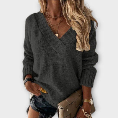 Pull avec scollo a V accogliente