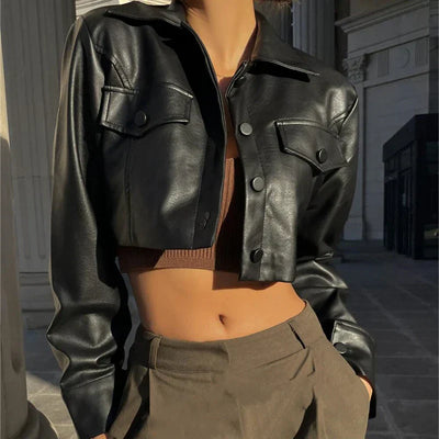 Élise™ | Giacca en similpelle élégante