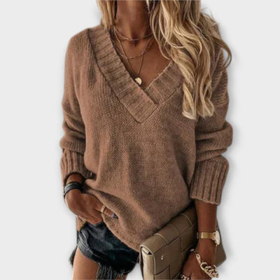 Pull avec scollo a V accogliente