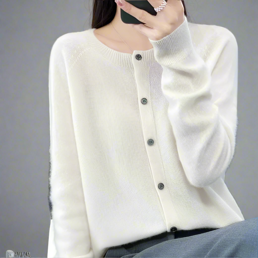 Rhéa | Cardigan Merino Leggero da Donna | Classique Quotidien