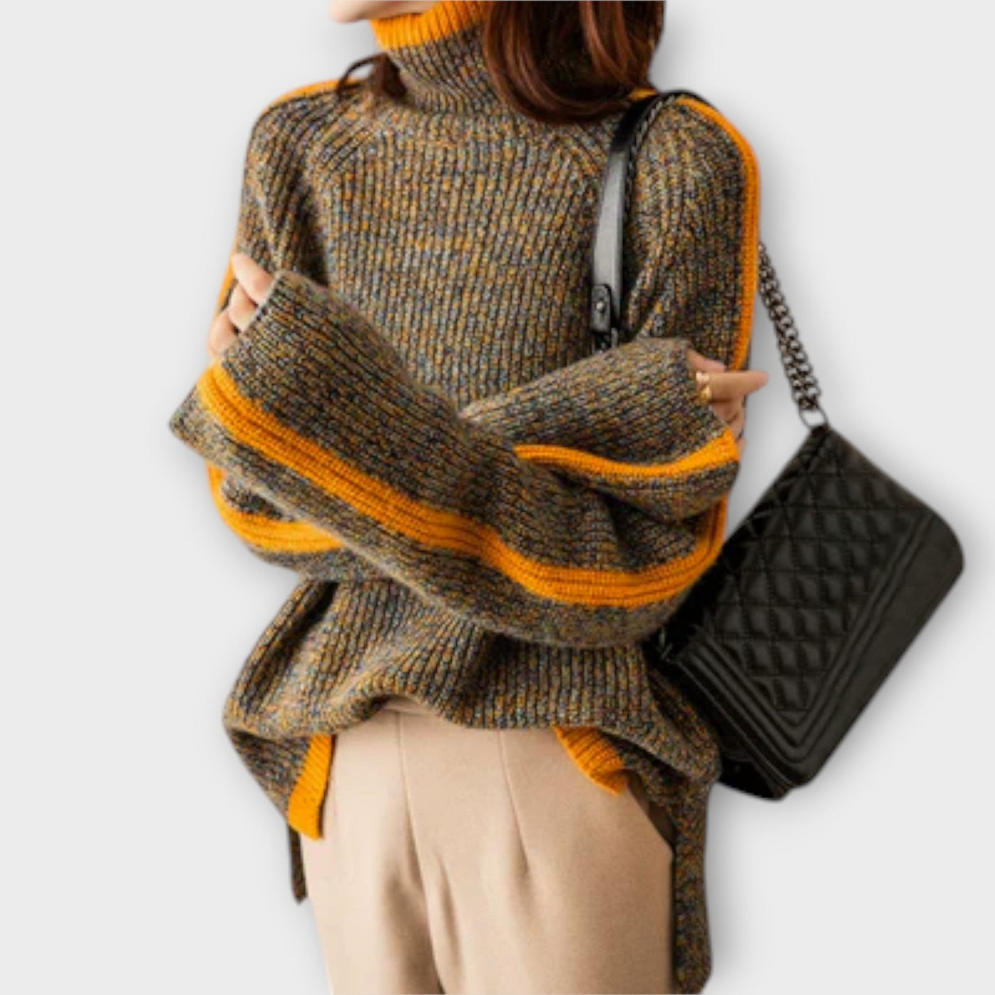 Breseis - Maglione Vintage à Collo Alto