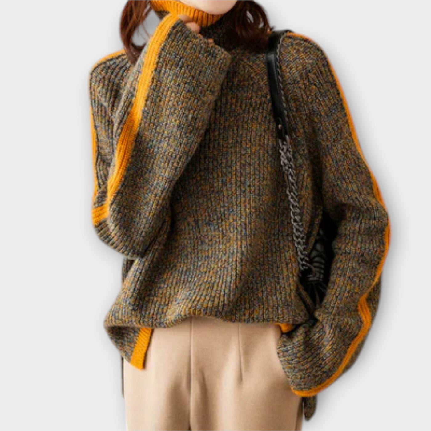 Breseis - Maglione Vintage à Collo Alto
