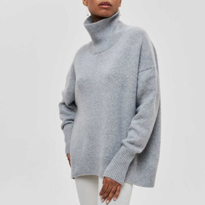 Pull Amélie Col Roulé Oversize En Cotone