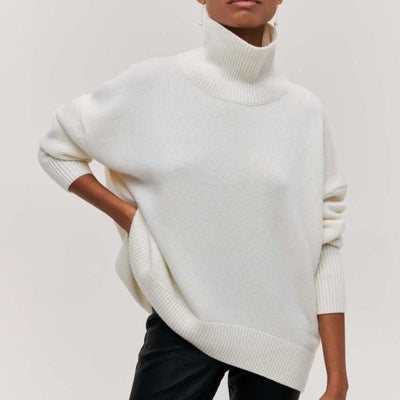 Pull Amélie Col Roulé Oversize En Cotone