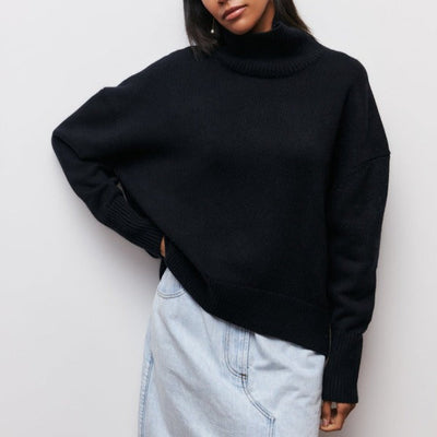 Pull Amélie Col Roulé Oversize En Cotone