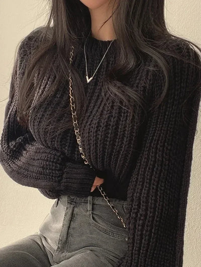 Léonie™ | Maglione Elegante à Maniche Lunghe