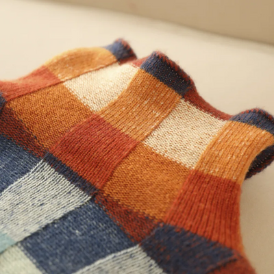 PENELOPE™ | PULL PATCHWORK CON COLLO ALTO