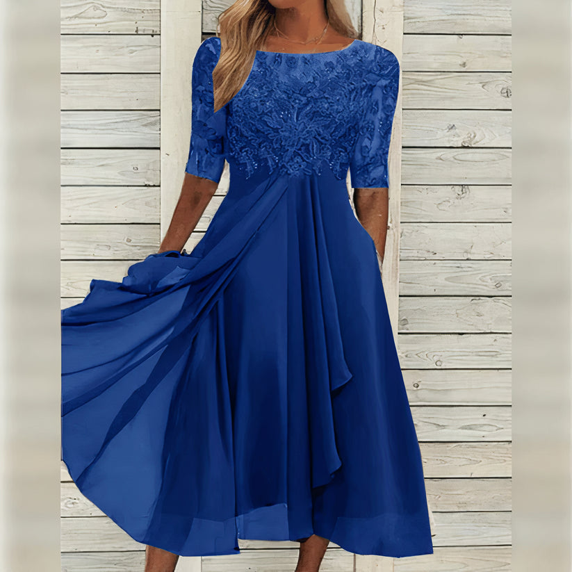 Taryn® | Robe mi-longue élégante en dentelle 