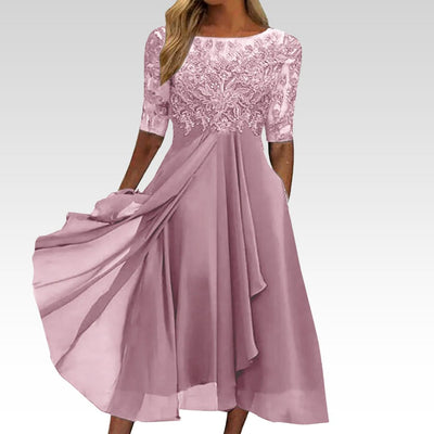 Taryn® | Robe mi-longue élégante en dentelle 