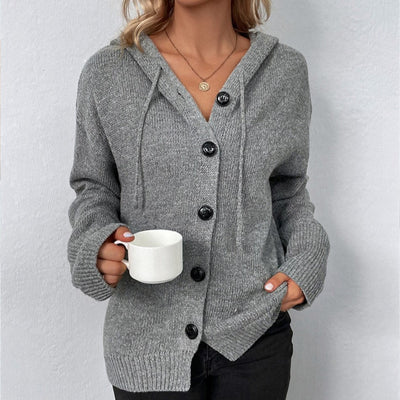 Arielle | Cardigan avec Cappuccio et Bottoni