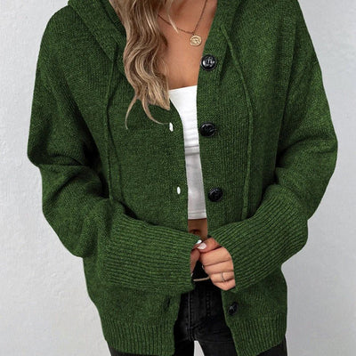Arielle | Cardigan avec Cappuccio et Bottoni