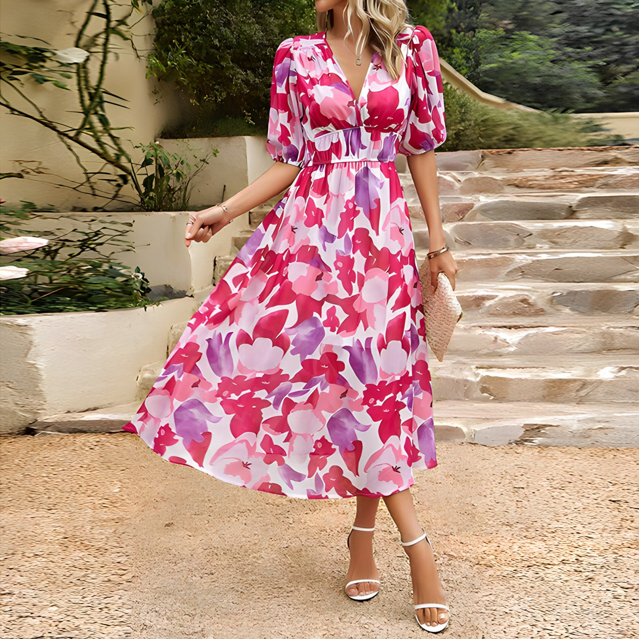 Isolde - Robe midi col V