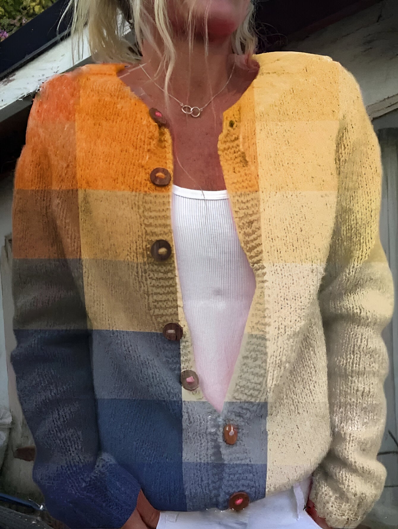 Barbara | Cardigan en Maglia Floreale di Lusso 