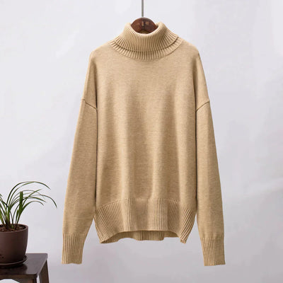 Pull Amélie Col Roulé Oversize En Cotone