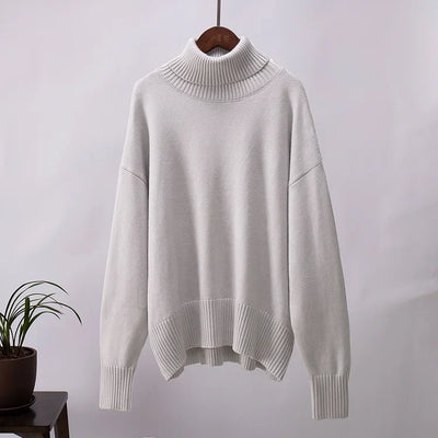 Pull Amélie Col Roulé Oversize En Cotone