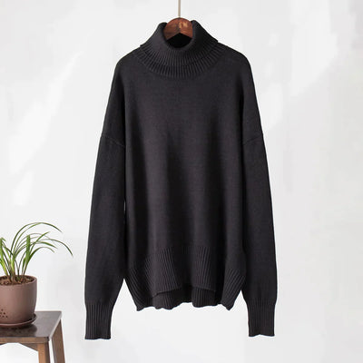 Pull Amélie Col Roulé Oversize En Cotone