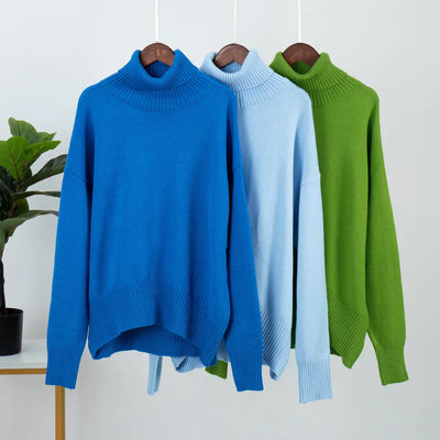 Pull Amélie Col Roulé Oversize En Cotone
