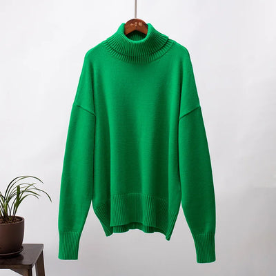 Pull Amélie Col Roulé Oversize En Cotone