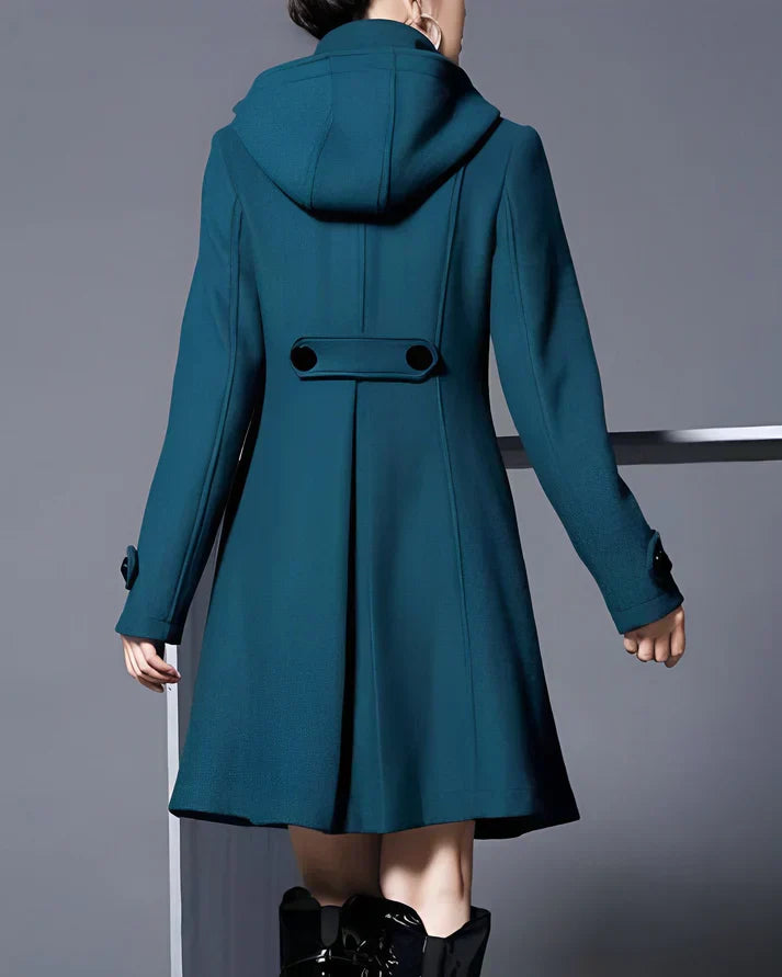 Aria™ | Elegante Cappotto in Lana con Cappuccio