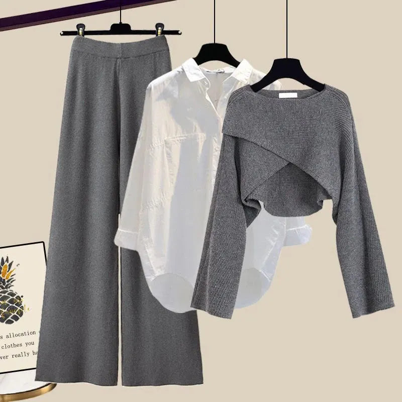 Tina | Comodo set di trois pezzi in morbido tessuto con maniche longhe