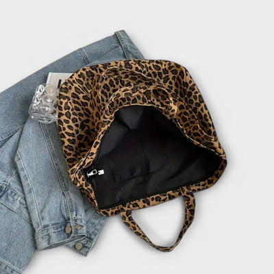 Nora. - Bourse à la mode avec imprimé léopard
