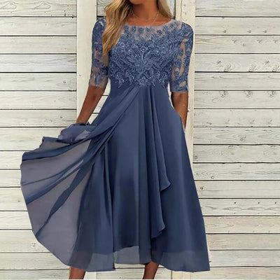 Taryn® | Robe mi-longue élégante en dentelle 