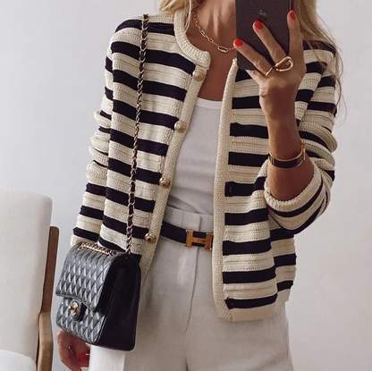 Laurence | Cardigan à Maniche Striée