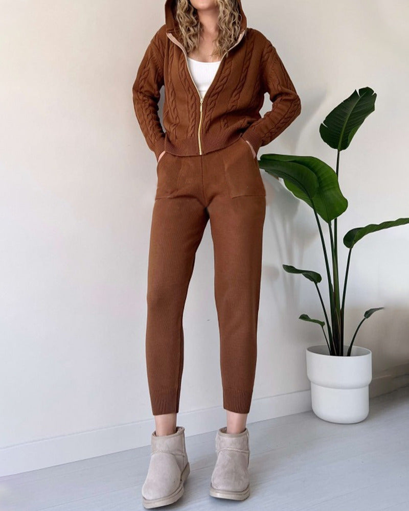 Ania - Set Due Pezzi Twist-Jacquard Casual