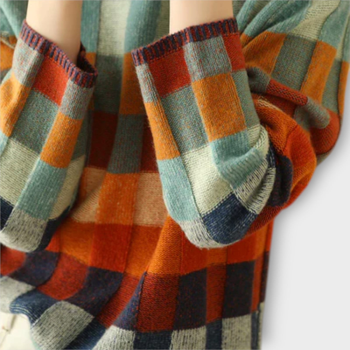 Erika - Maglione à Collo Alto Patchwork