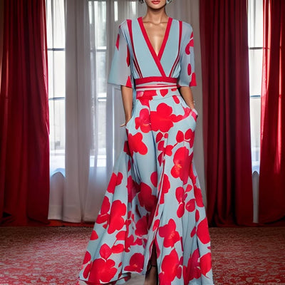 Evie - Robe élégante à motif fleuri 