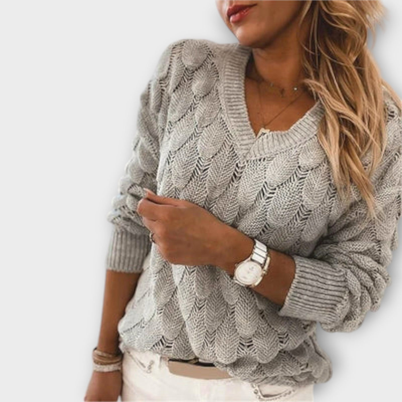 Pull avec col en V