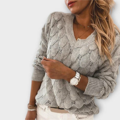Pull avec col en V