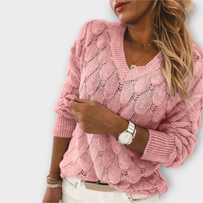 Pull avec col en V